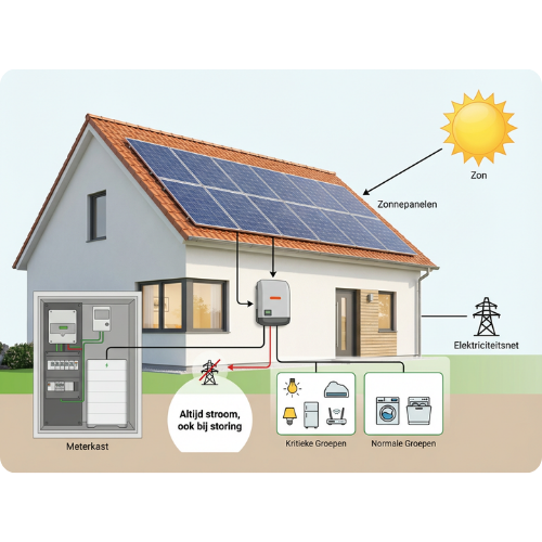 Altijd stroom, ook bij een storing noodstroom met een thuisbatterij